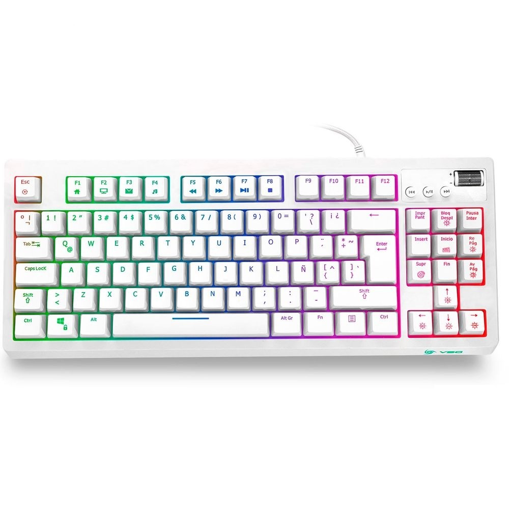 TECLADO VSG QUASAR BLANCO VG-K387