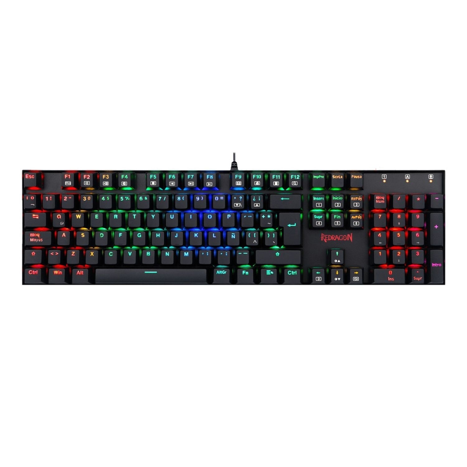 TECLADO REDRAGON MITRA CHROMA RGB K551 TECLADO REDRAGON MITRA CHROMA RGB K551