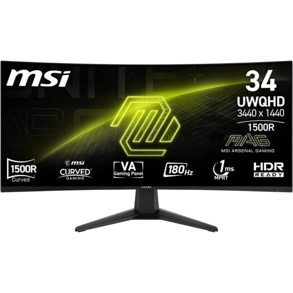 MONITOR MSI 34" GAMER MAG346CQ CURVO 2K (2560 x 1440)/180HZ