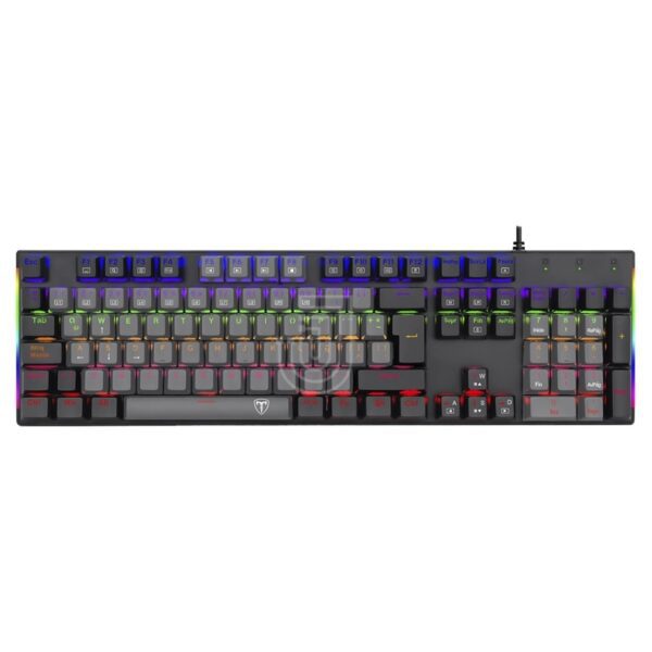 TECLADO T-DAGGER NAXOS TGK310 NEGRO-GRIS RAINBOW SP