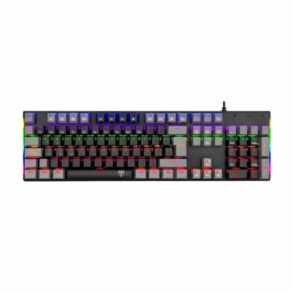 TECLADO T-DAGGER NAXOS TGK310 GRIS-NEGRO RAINBOW SP