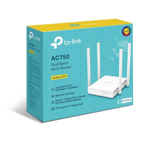 ROUTER ARCHER C24 TP-LINK AC-750 INALAMBRICO